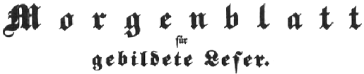 Morgenblatt f�r gebildete Leser banner